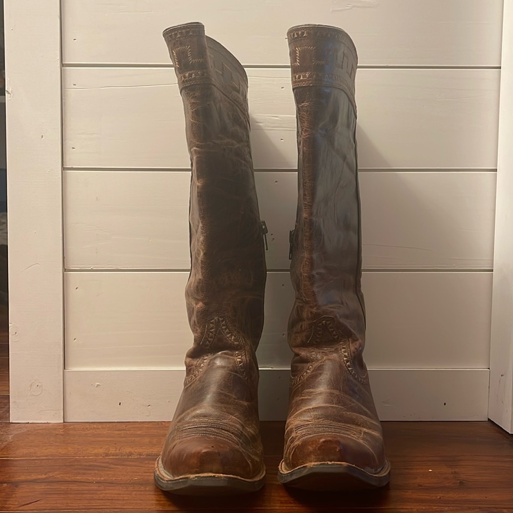 Ariat Sahara Brown Leather Western Boots Size 10